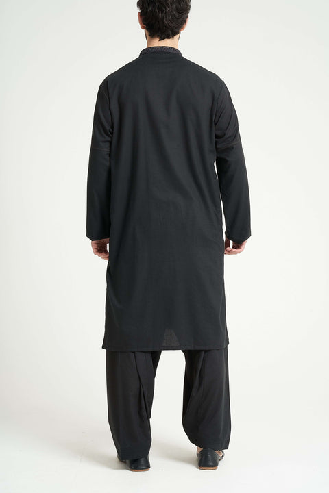 Burooj Man Black Ayudhiya Embroidered Shalwar Kameez