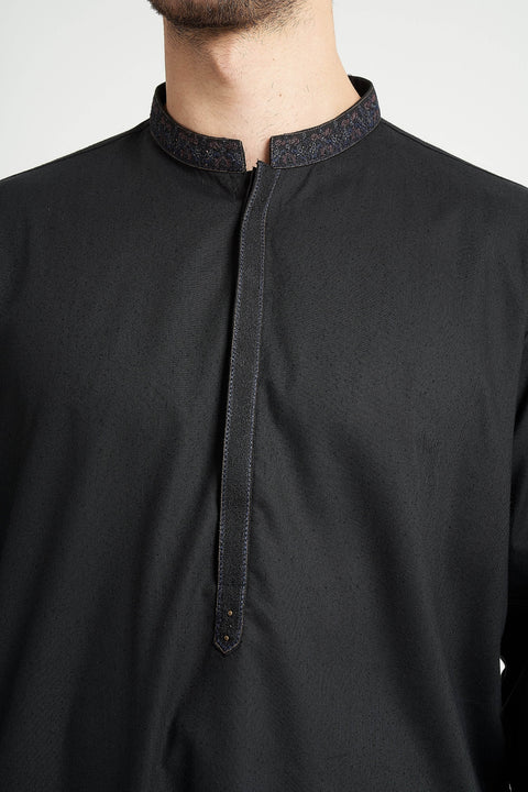 Burooj Man Black Ayudhiya Embroidered Shalwar Kameez
