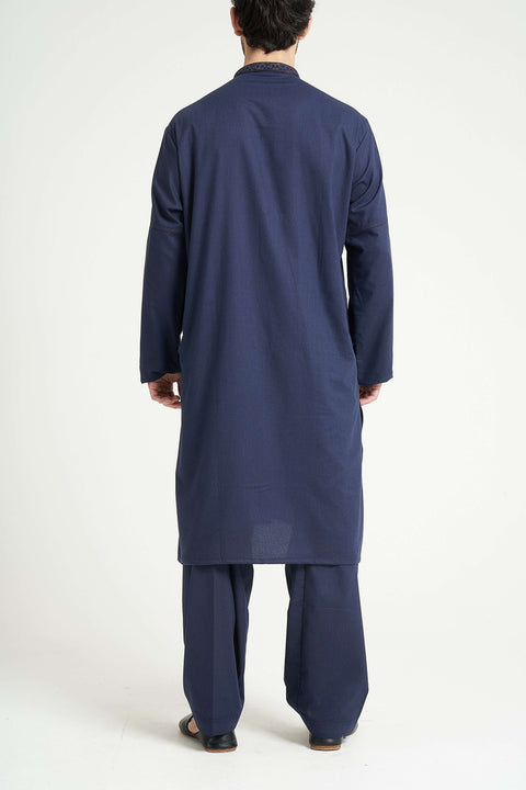 Burooj Man Blue Ayudhiya Embroidered Shalwar Kameez