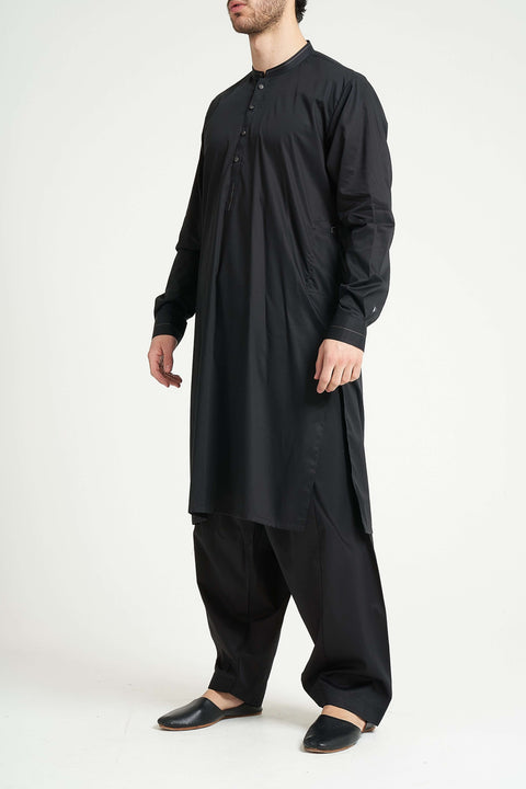 Burooj Man Black Pearl Shalwar Kameez Regular Fit