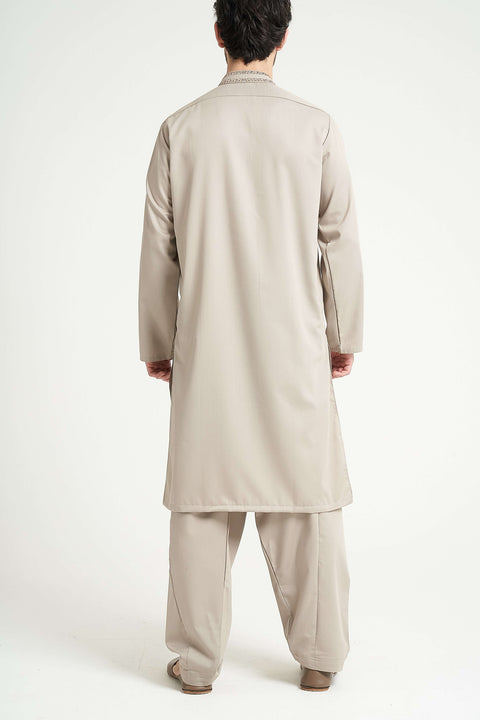 Burooj Man Beige Mosaic Shalwar Kameez