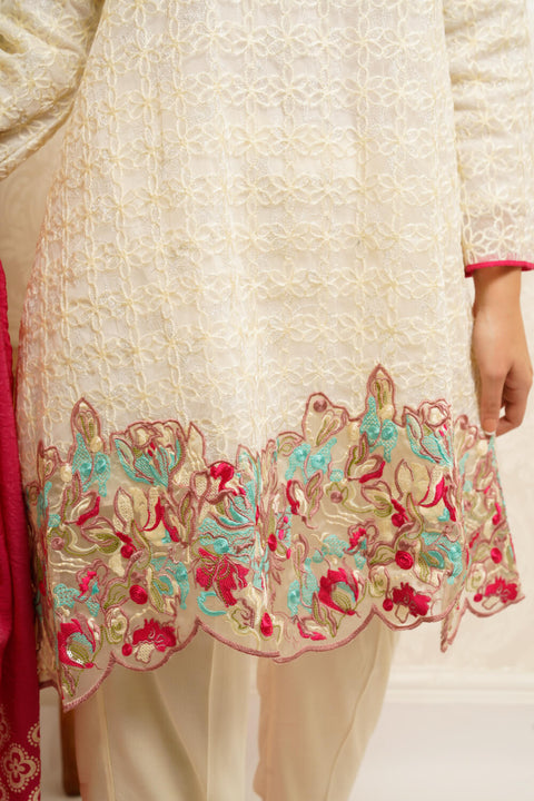Burooj Women off-white 3pc suit