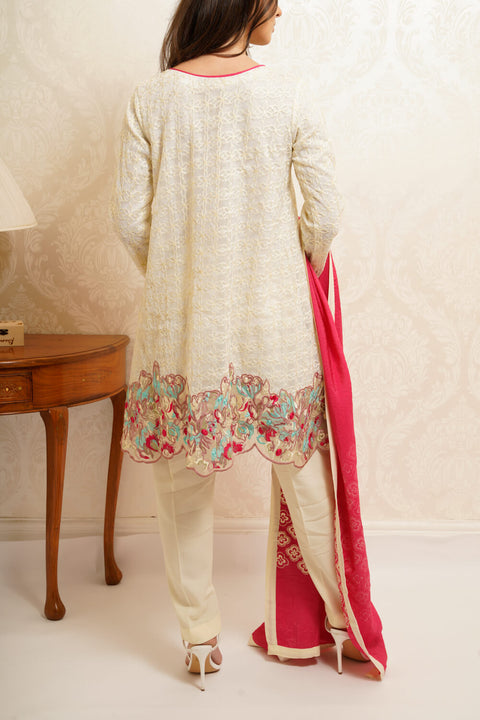 Burooj Women off-white 3pc suit