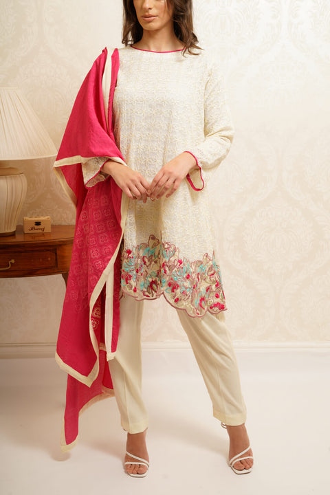 Burooj Women off-white 3pc suit