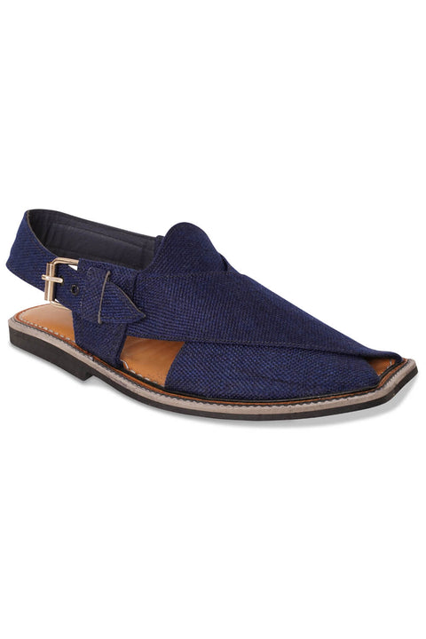 Blue Denim Peshawari Chappal