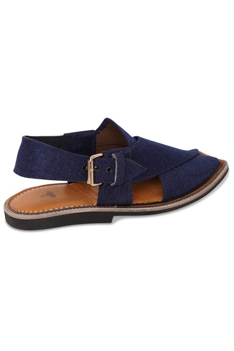 Blue Denim Peshawari Chappal