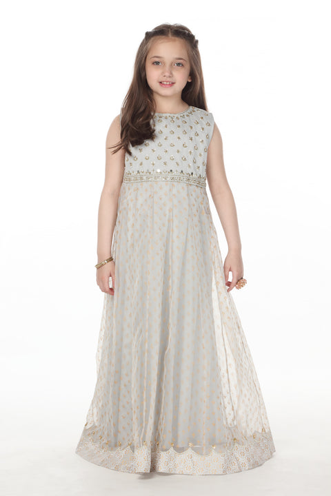 Light Grey Dress & Trouser 2pc