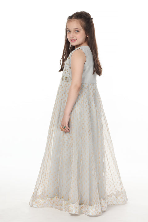 Light Grey Dress & Trouser 2pc