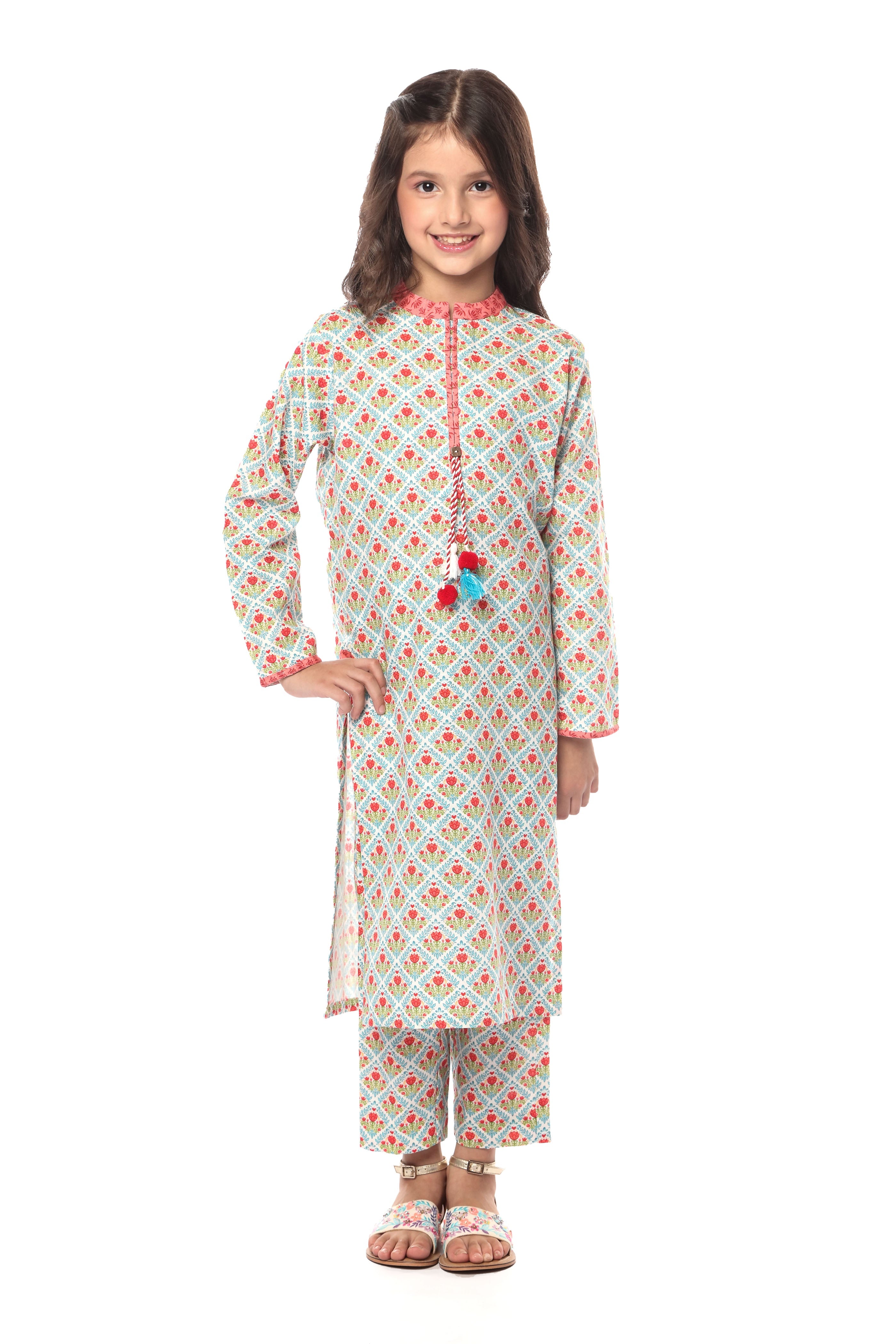 Printed Girls Kurti Trouser Burooj Online