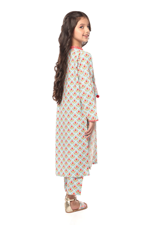 Printed Girls Kurti & Trouser