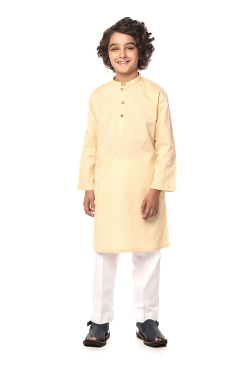 Boys Beige Kurta Trouser 2pc