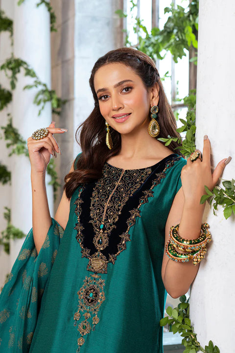Chinyere Ladies EMERALD SILK 3Pc Suit