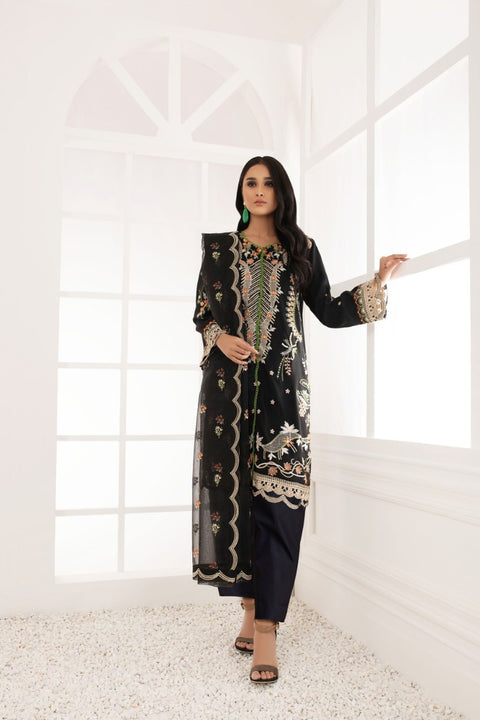 Dyed indian Raw Silk Embroidered Suit 3Pc  ILP-21-28