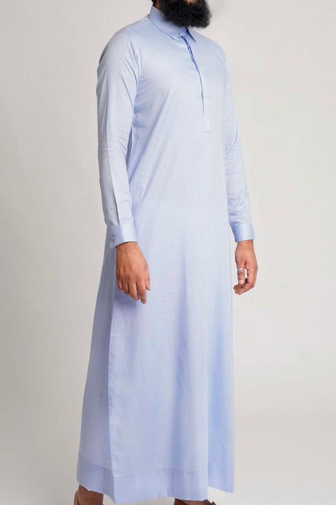 Burooj Men's Modern Sky Blue Thobe / Jubbah