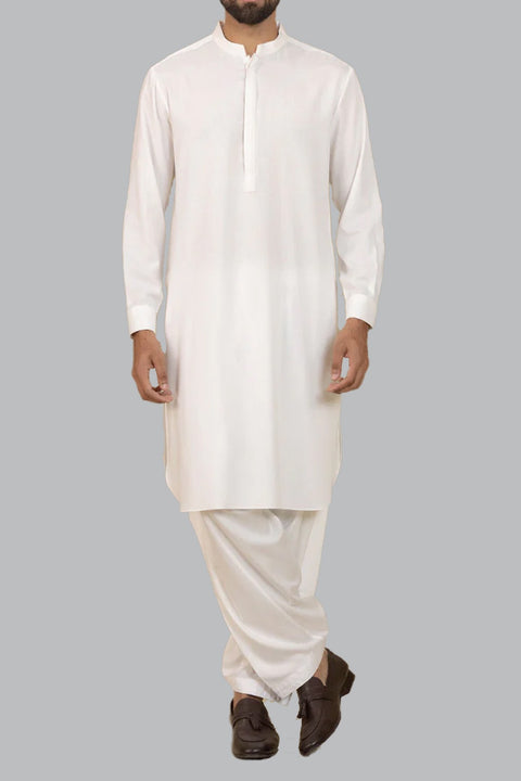 Burooj Man White Ayudhiya Shalwar Kameez Regular Fit