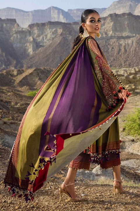 Sana Safinaz Luxury Winter shawl 21/22 Unstitched Collection 03b