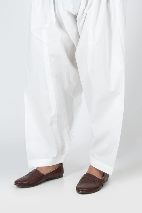 Men’s off-white Cotton Silk Shalwar